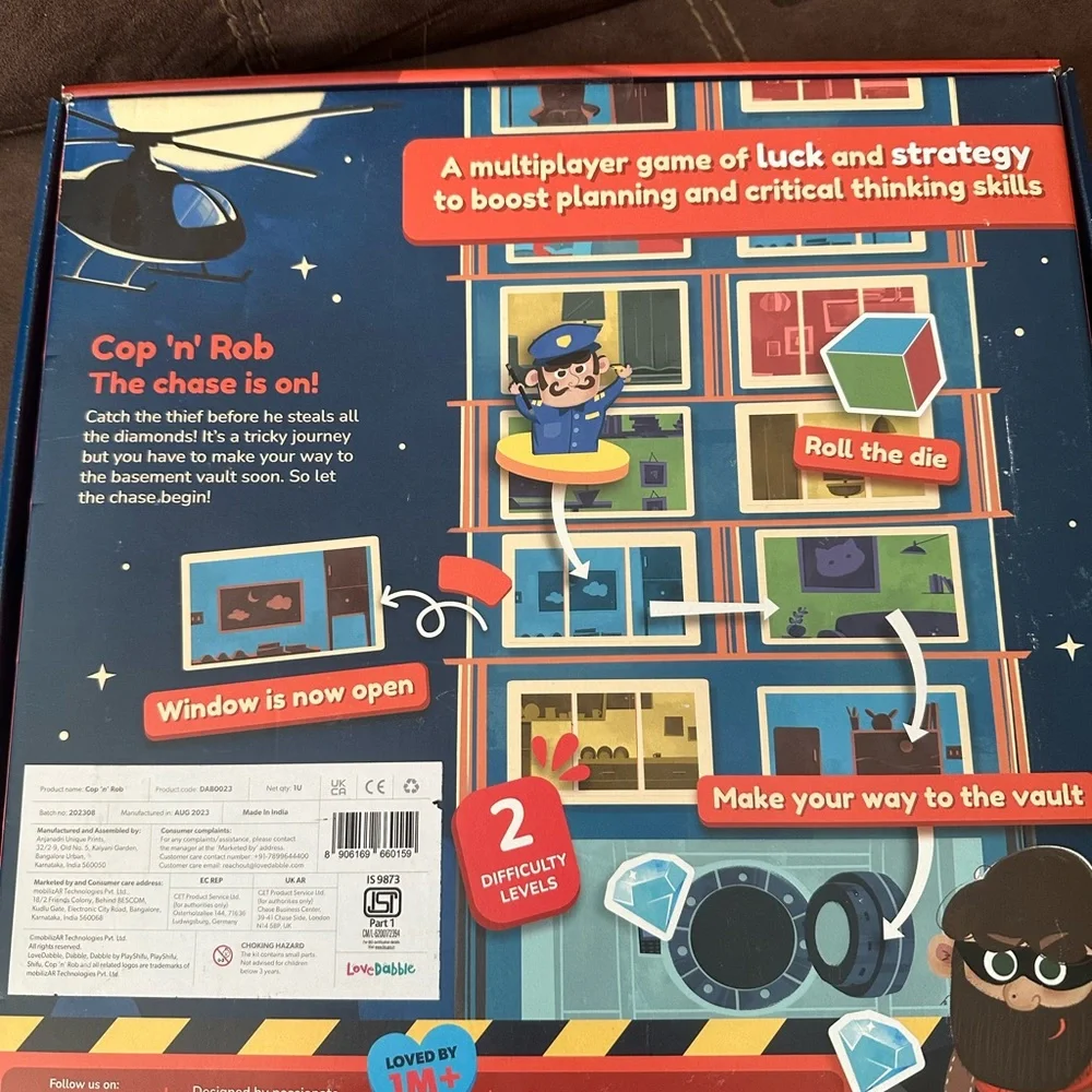 Cop 'n' Rob Kids Game - Blue and Red